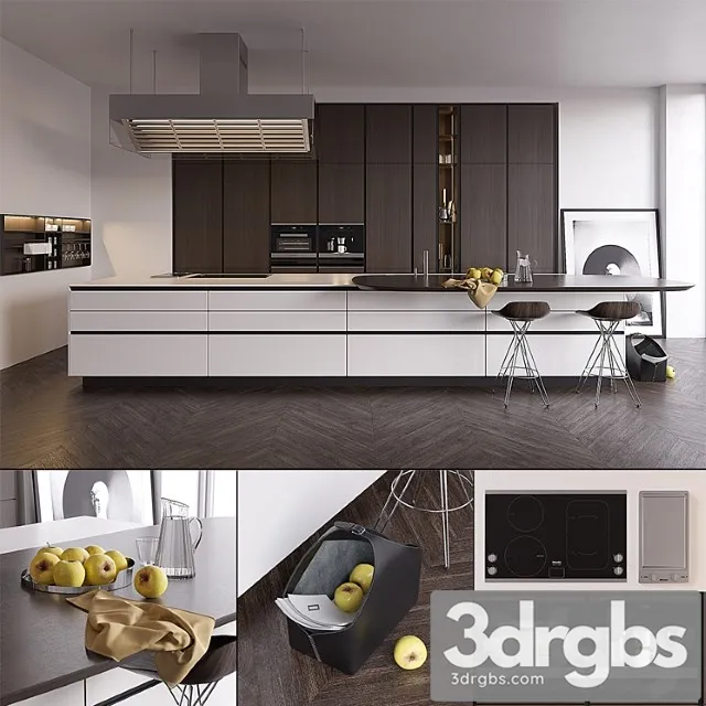 Kitchen poliform varenna twelve (vray ggx corona pbr) 3D Model Free