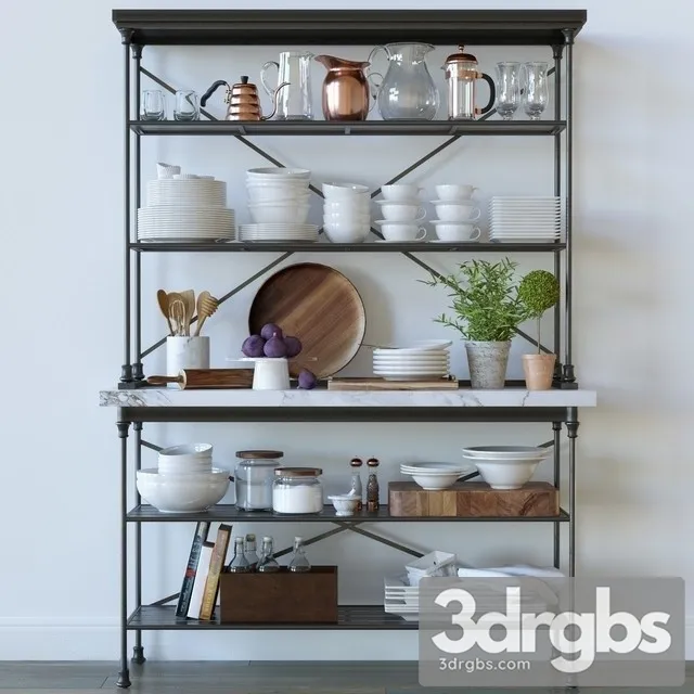 Kitchen Rack 3D Model Free