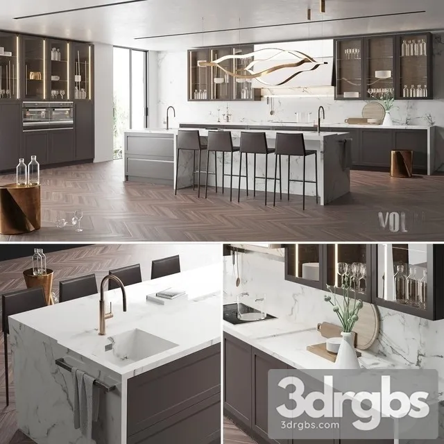 Kitchen Scavolini Carattere 3D Model Free