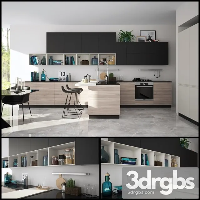 Kitchen Scavolini Motus 1 3D Model Free