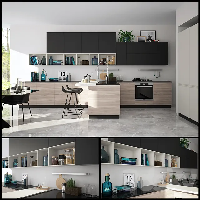 Kitchen Scavolini - Motus. 3D Model