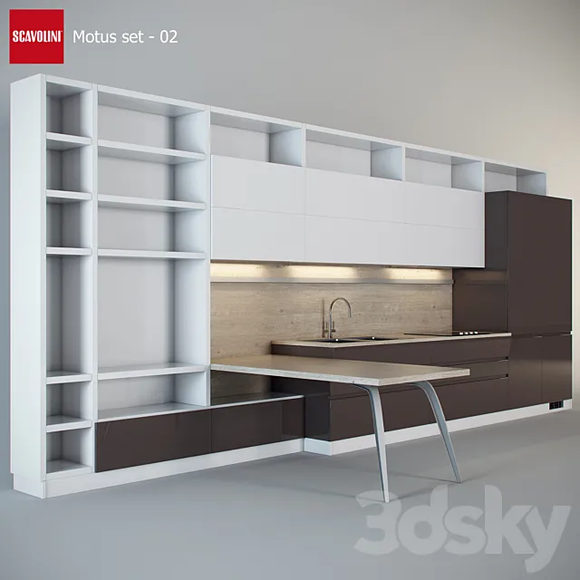 Kitchen Scavolini - Motus set 2 3DModel