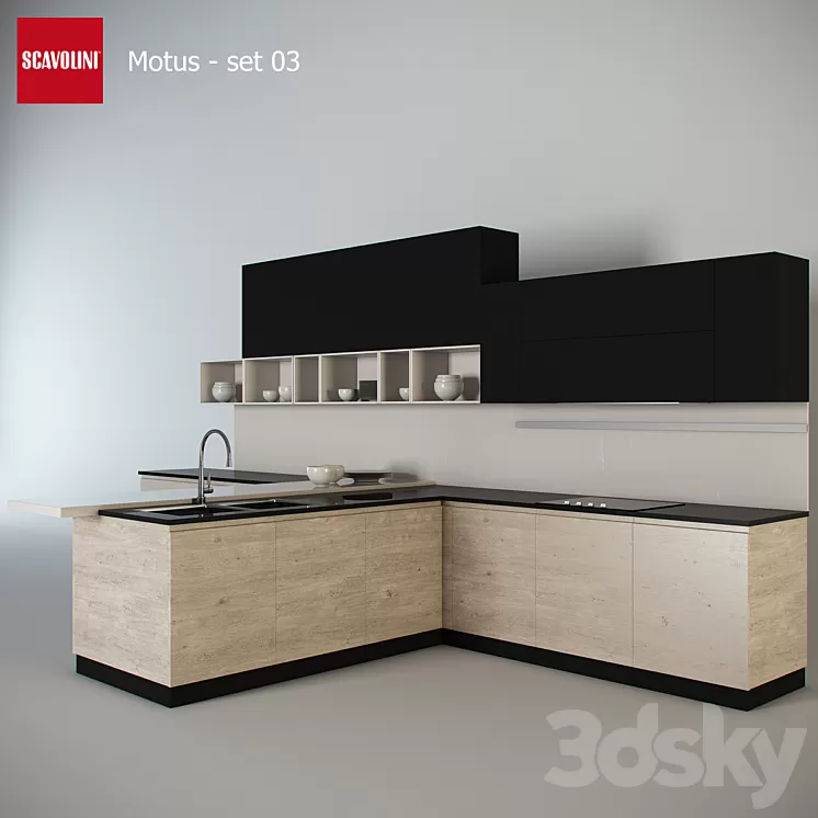 Kitchen Scavolini - Motus set 3 3D Model