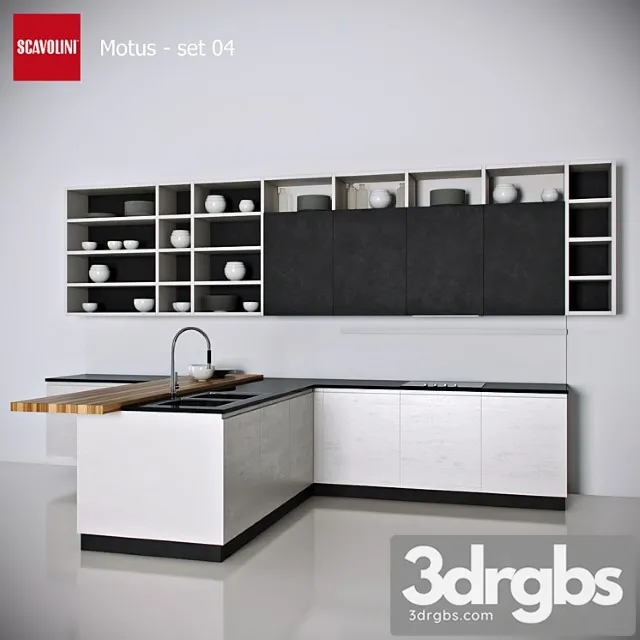 Kitchen Scavolini Motus Set 4 3D Model Free