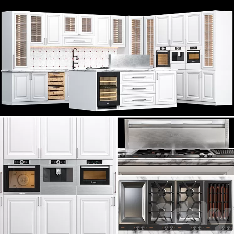 kitchen set 01 3D Model