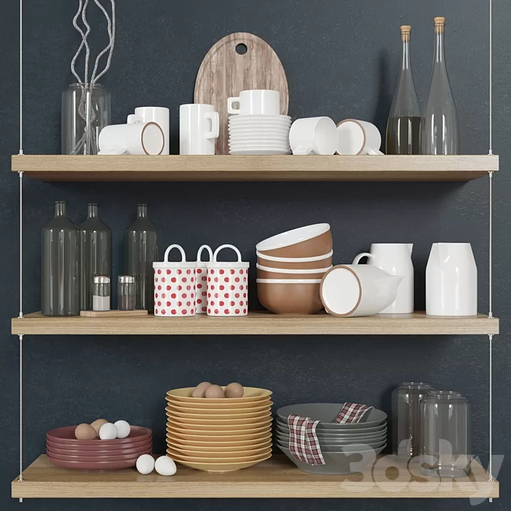 Kitchen set 01 3D Model