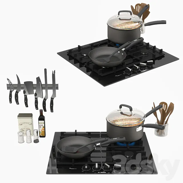 Kitchen Set 02 3D Model