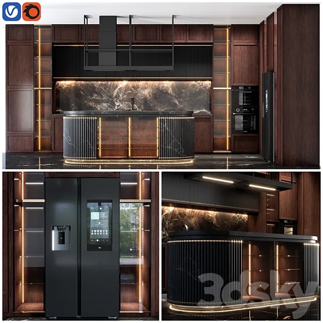 kitchen set 07 3D Model