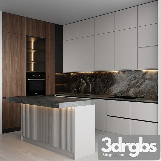 Kitchen set 2 3D Model Free