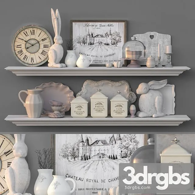 Kitchen set 3 5 3D Model Free