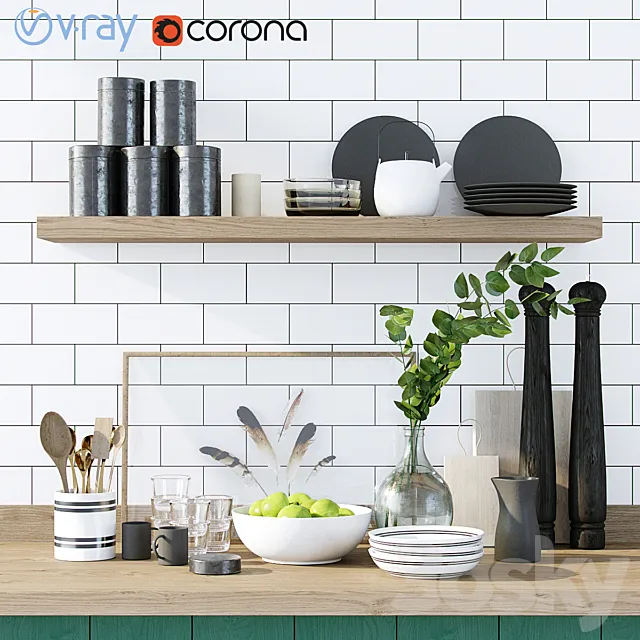 Kitchen set 3D Model