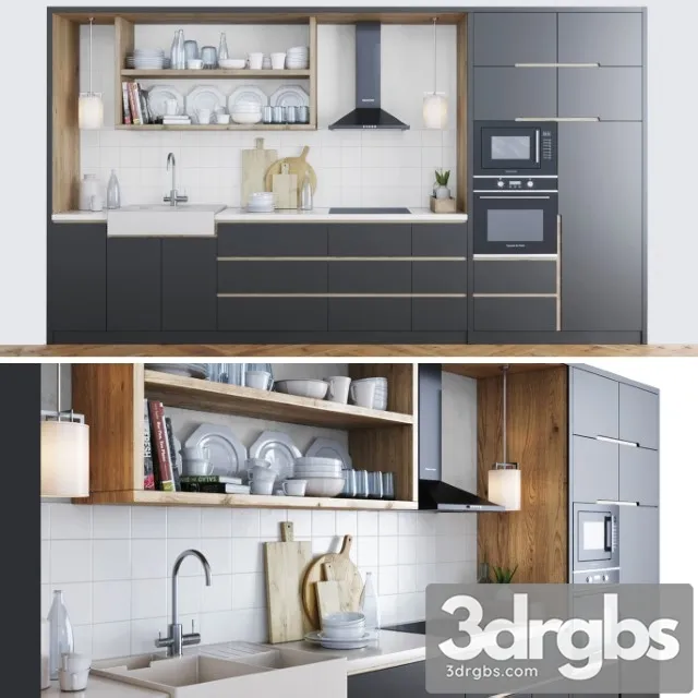 Kitchen Set 3D Model Free