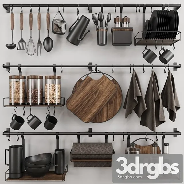 Kitchen Set 3D Model Free
