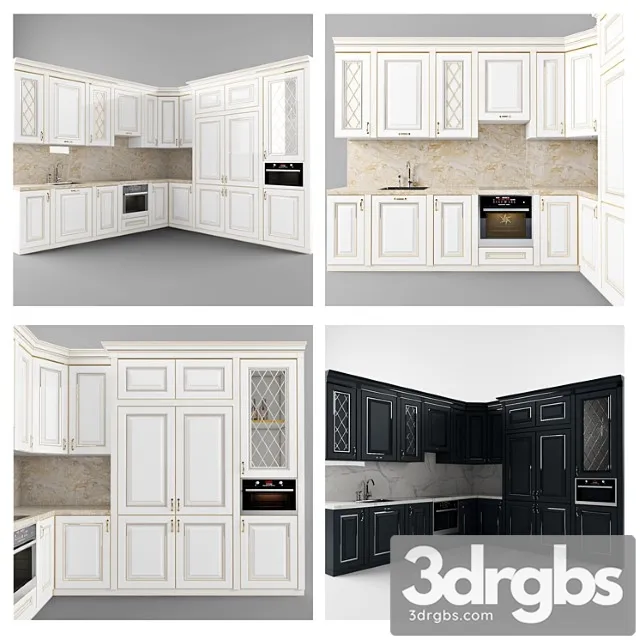 Kitchen Set 43 3D Model Free