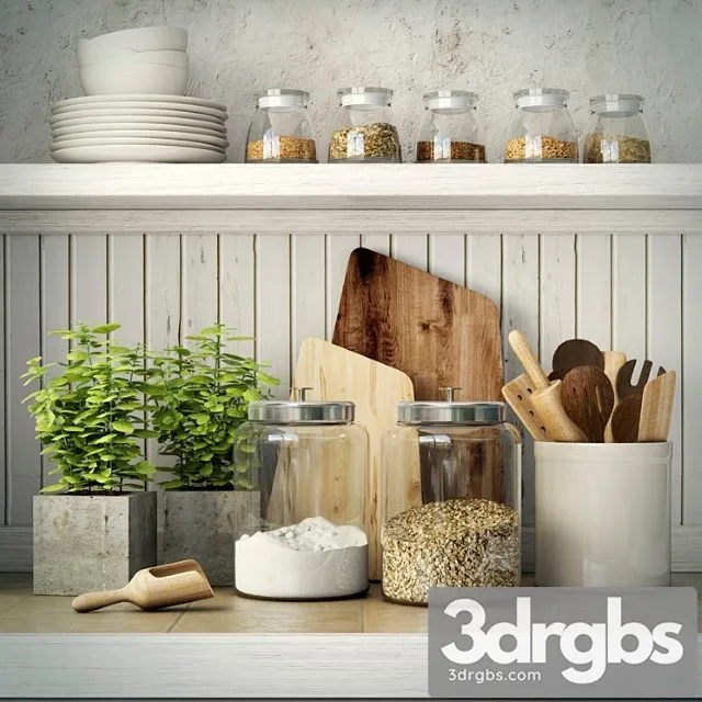 Kitchen set 53 3D Model Free