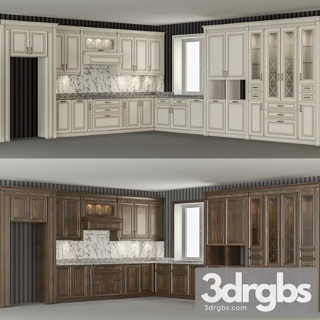Kitchen Set 53 3D Model Free