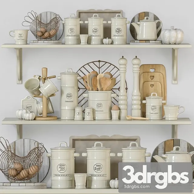 Kitchen Set 6 4 3D Model Free