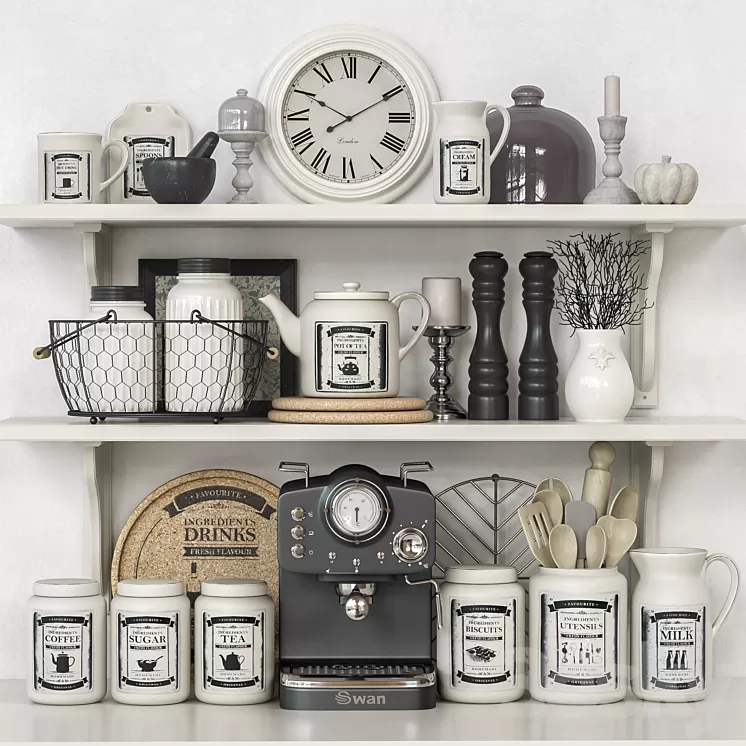 Kitchen set 7 3D Model Free