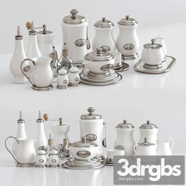 Kitchen set arte italica tuscan 3D Model Free