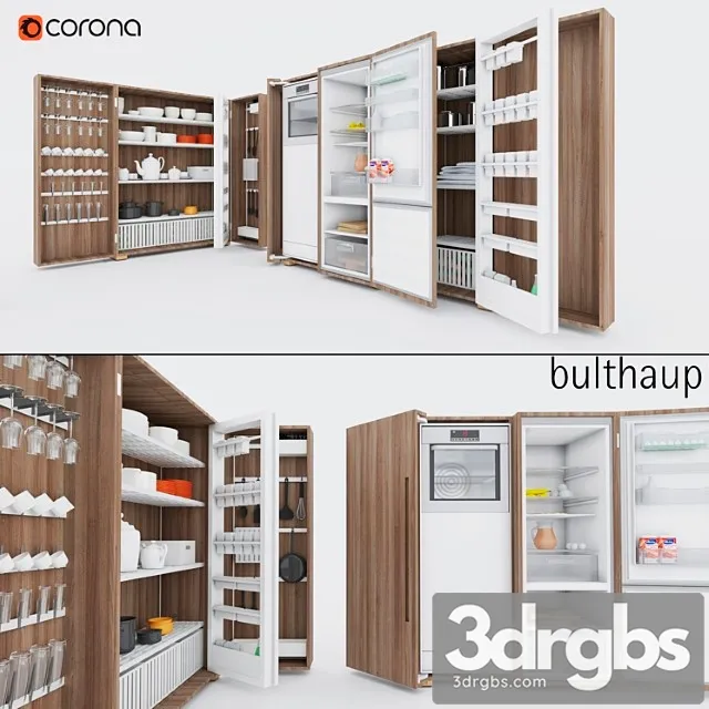 Kitchen Set Bulgaup B2 1 3D Model Free