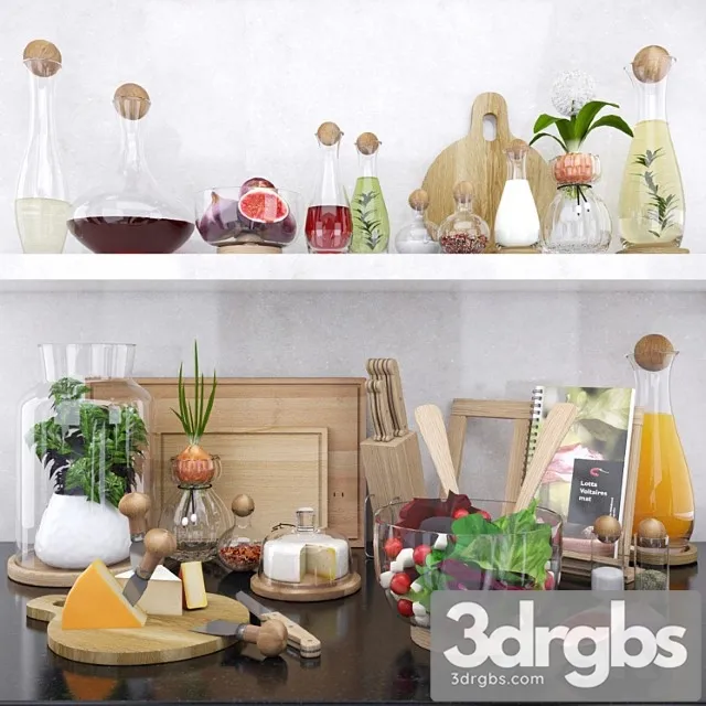 Kitchen set by sagaform 3D Model Free