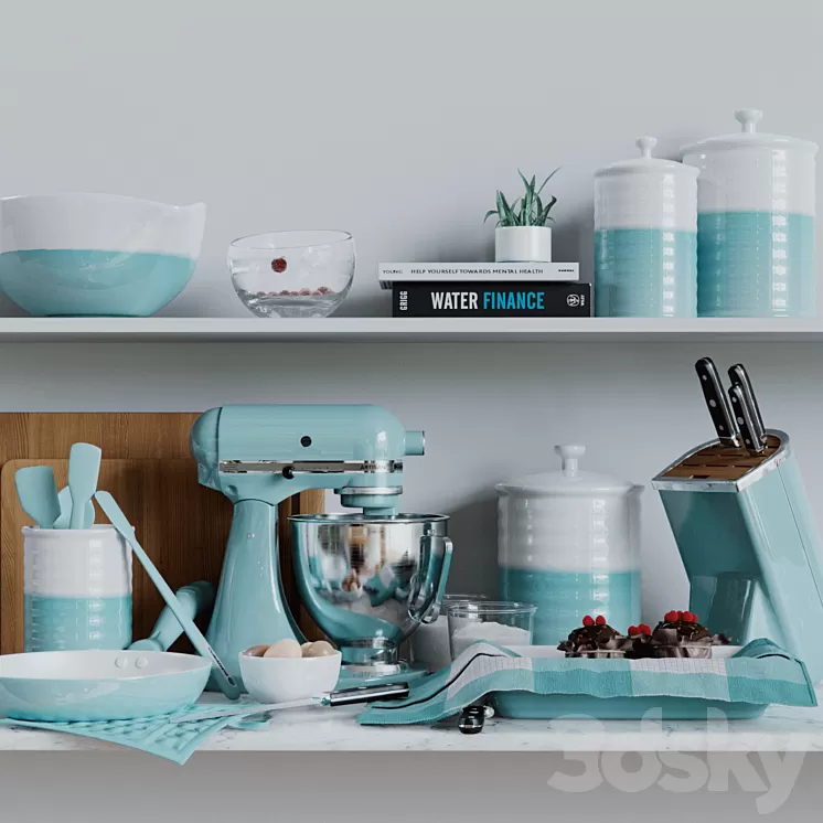 Kitchen set Crate & barrel 3D Model