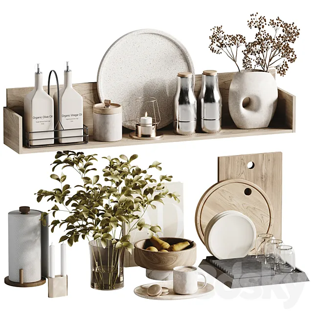 Kitchen set H6 3D Model