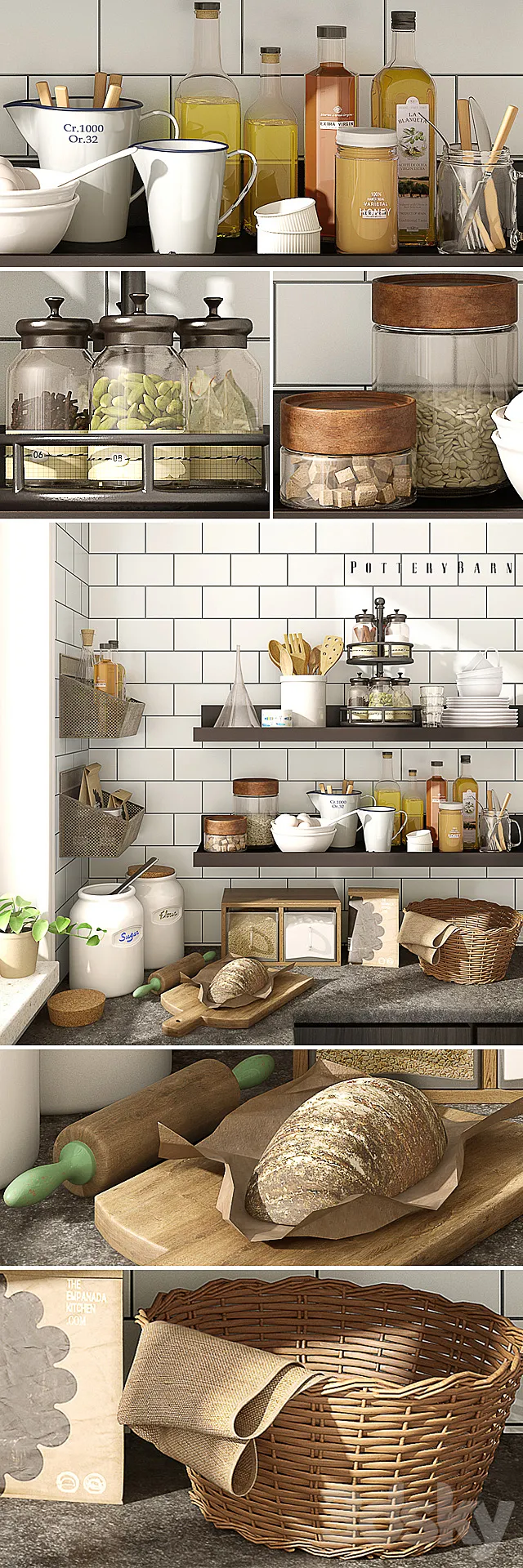 Kitchen set_Pottery Barn_03 3D Model