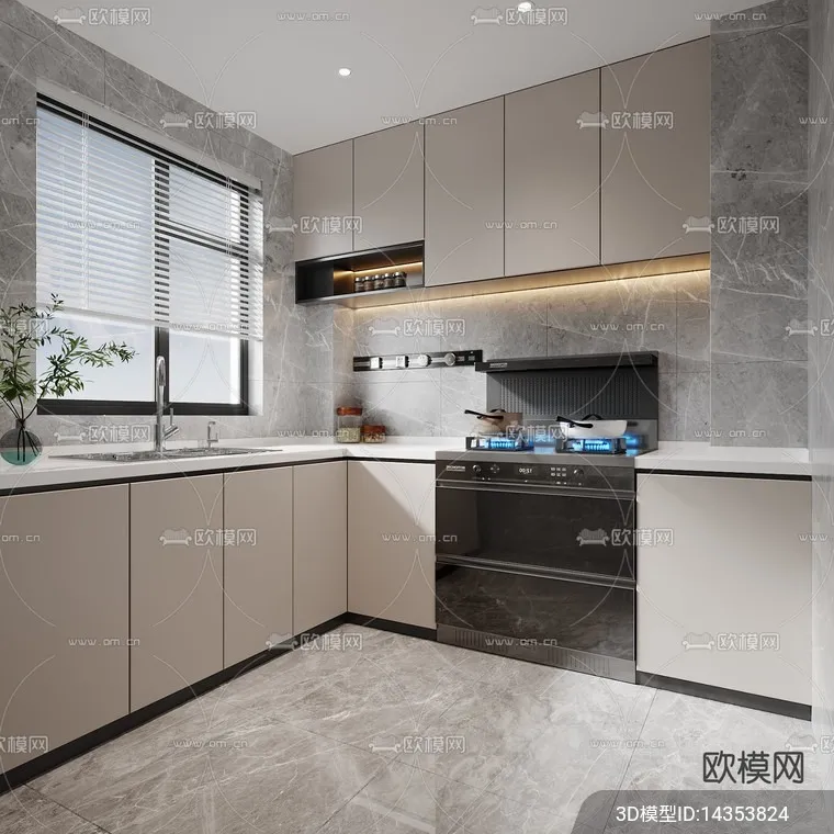 KITCHEN SETS - VRAY / CORONA - 3D MODEL - 1467