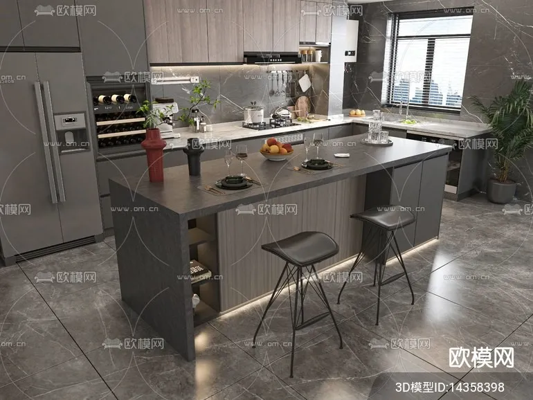 KITCHEN SETS - VRAY / CORONA - 3D MODEL - 1481