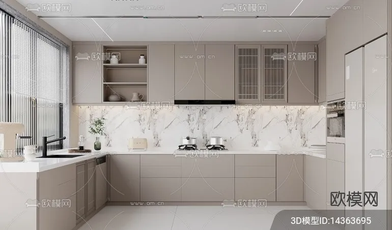 KITCHEN SETS - VRAY / CORONA - 3D MODEL - 1491