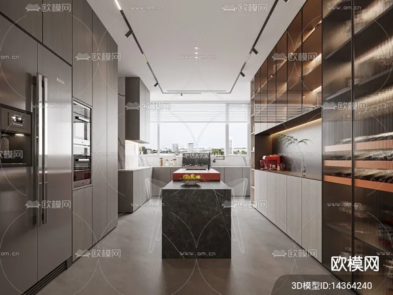 KITCHEN SETS - VRAY / CORONA - 3D MODEL - 1496