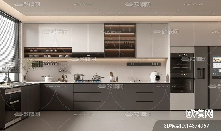 KITCHEN SETS - VRAY / CORONA - 3D MODEL - 1523