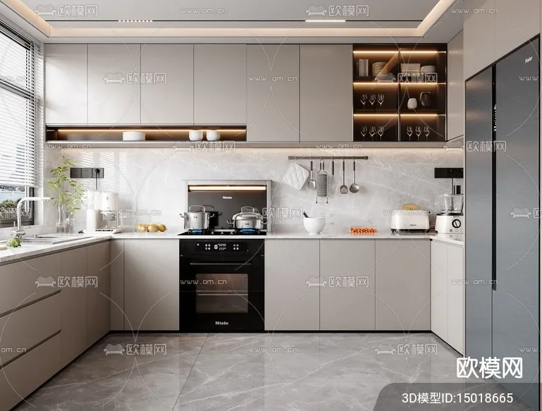 KITCHEN SETS - VRAY / CORONA - 3D MODEL - 1563