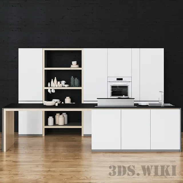 kitchen - Simple modern kitchen 3D Model