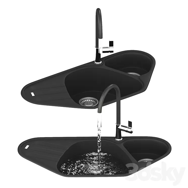 Kitchen sink 04 3D Model