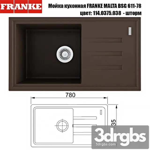 Kitchen sink Franke Malta Bsg 611 78 3D Model Free