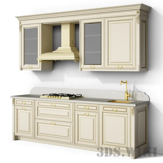 kitchen - Small classic kitchen 3D Model