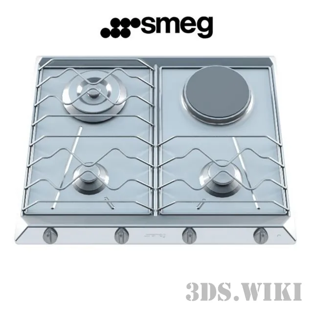 kitchen - Smeg hob 3D Model