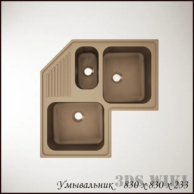 kitchen - Smeg sink 3D Model