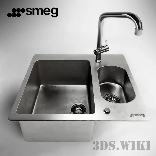kitchen - Smeg SRO3416 sink 3D Model