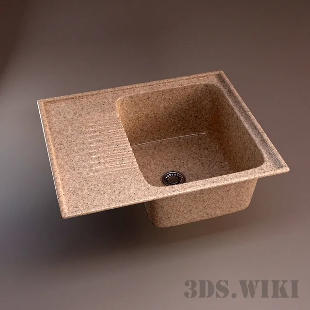 kitchen - Stone sink 3D Model