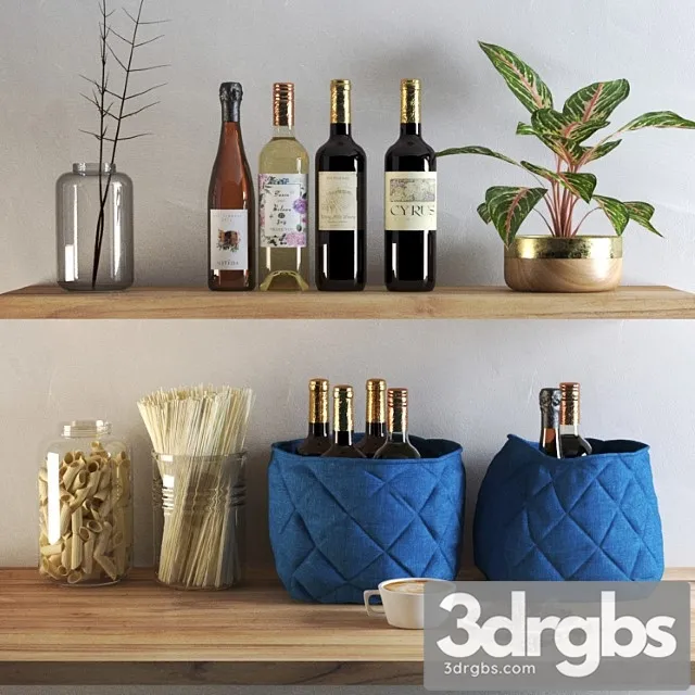 Kitchen stuffs 3D Model Free
