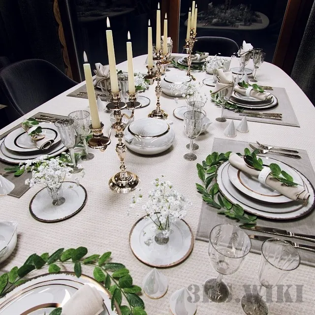 kitchen - Table setting 3D Model