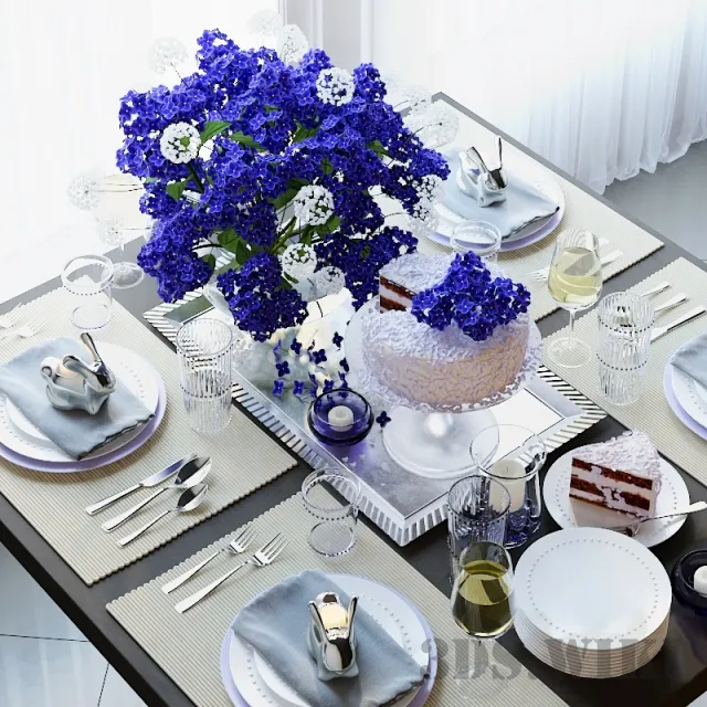 kitchen - Table setting 3D Model