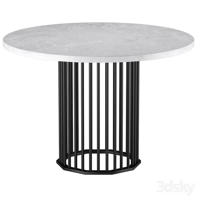 Kitchen table Winter-1 Marble White 3D Model