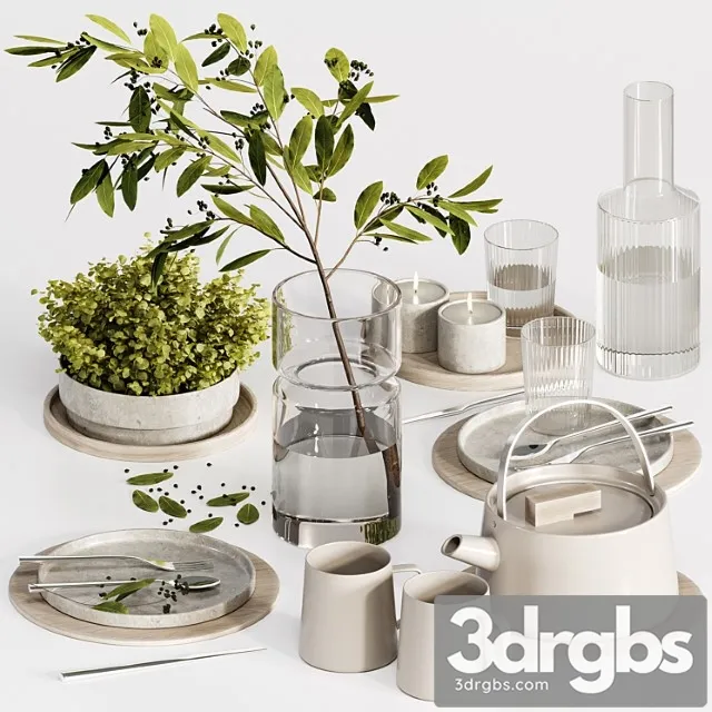 Kitchen tableware 017 3D Model Free