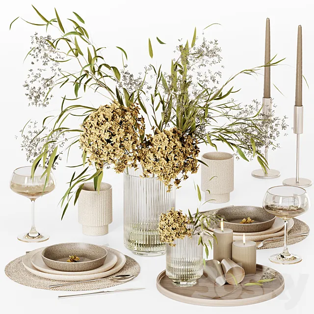 Kitchen tableware 020 (Vray) 3D Model