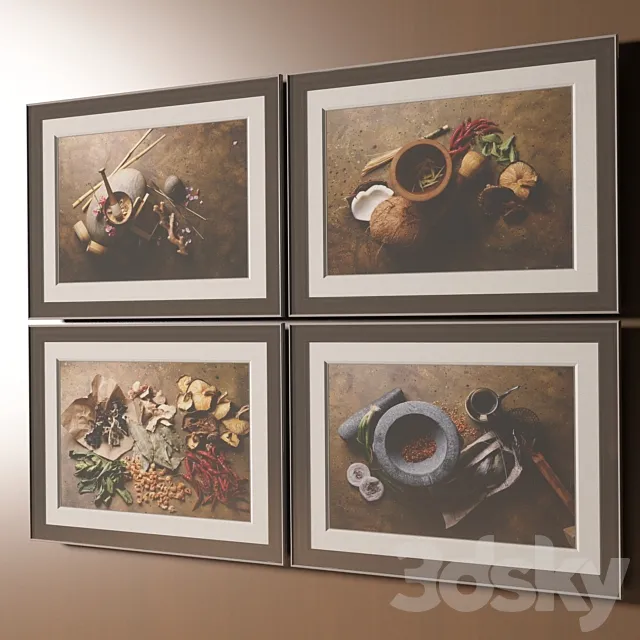 Kitchen theme poster 3D Model