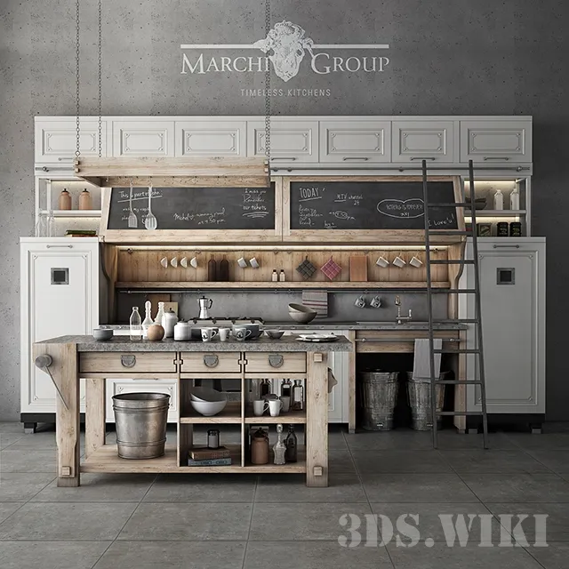 kitchen - Timeless Nolita Kitchen by Marchi Group 3D Model